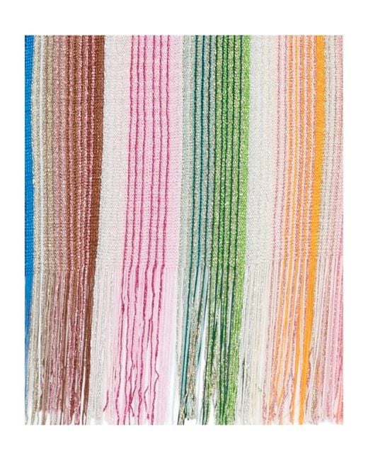 Missoni White Multicolour Striped Scarf
