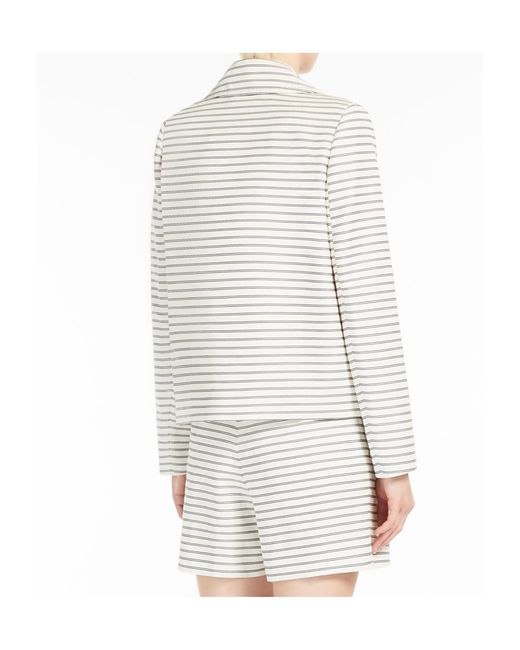 Max Mara White Studio Assuan Striped Double-Breasted Jacket