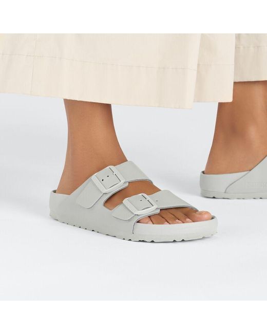 Birkenstock White Arizona Soft Footbed Slip-On Sandals for men