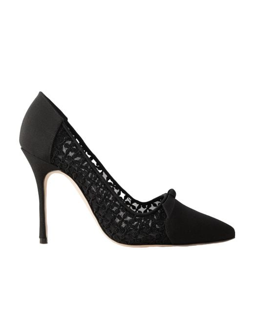 Manolo Blahnik Black Stiletto Heels