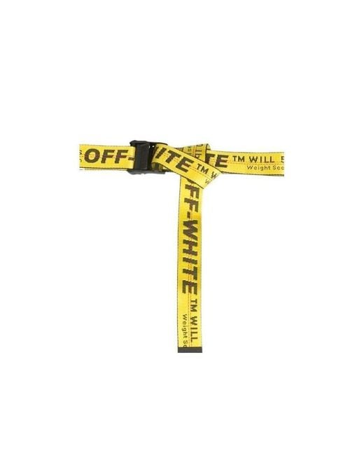 Off-White c/o Virgil Abloh Yellow Logo-Tape Adjustable-Fit Belt