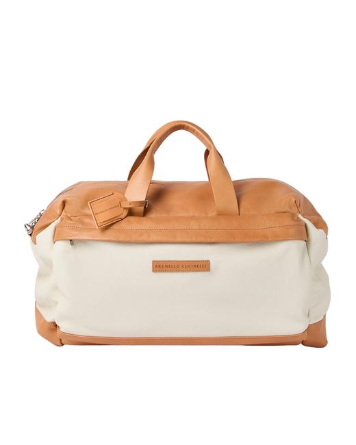 Brunello Cucinelli Natural Leather Holdall for men