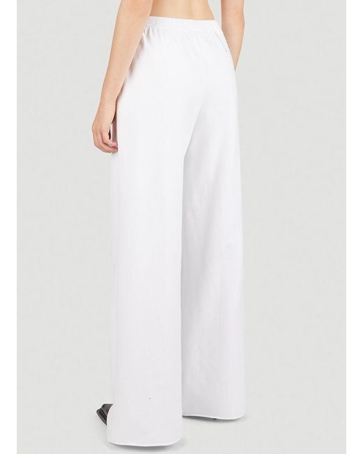Raf Simons White Wide-Leg Track Pants