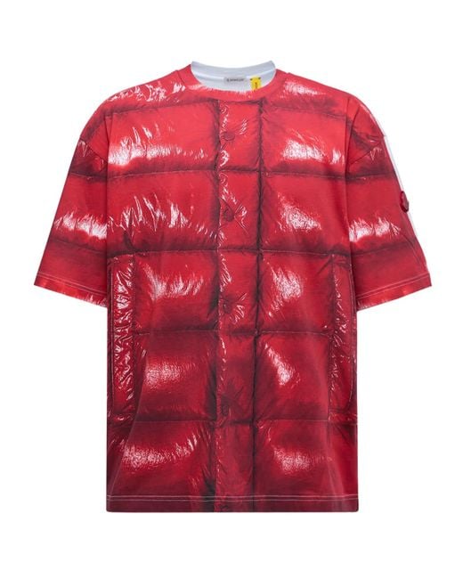 Moncler Red X Asap Rocky Logo Patch T-Shirt for men