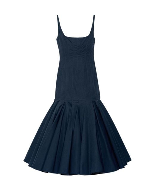 Jacquemus Blue Flared Midi Dress