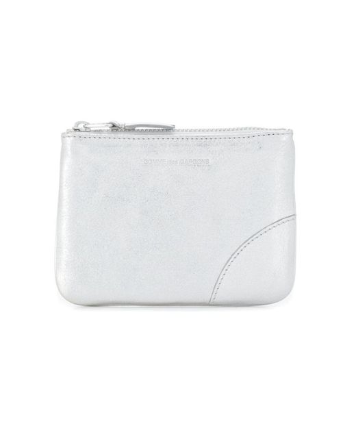 Comme des Garçons White Top Zipper Wallet for men
