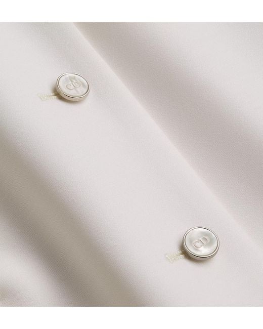 Dior White Embroidered Cropped Jacket