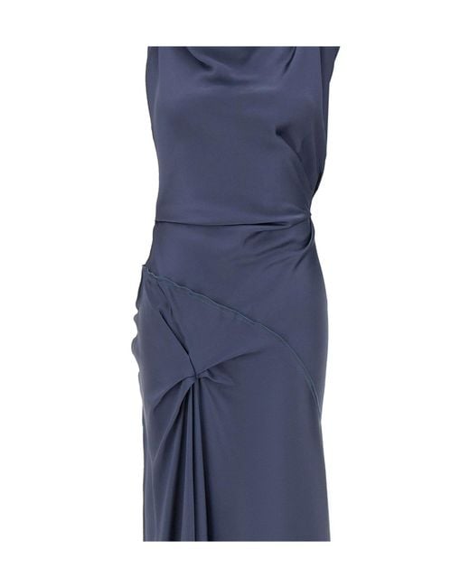Victoria Beckham Blue Midi Dresses