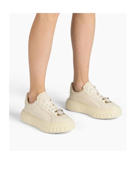 Casadei Natural Off Road Pearl Low-Top Sneakers