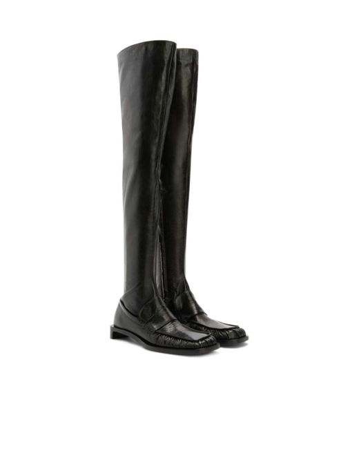 Jil Sander Black Thigh-High Boots