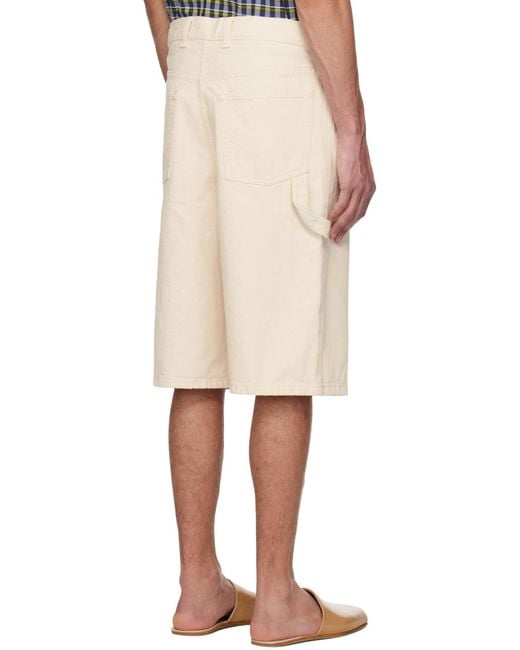 A.P.C. White Westland Straight Shorts for men