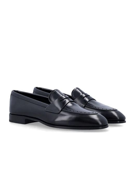 Church's Blue Onyx Polished Fumé Loafers
