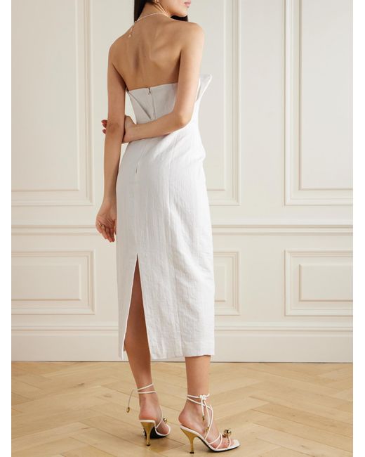 Mara Hoffman White Minimalist Midi Dress