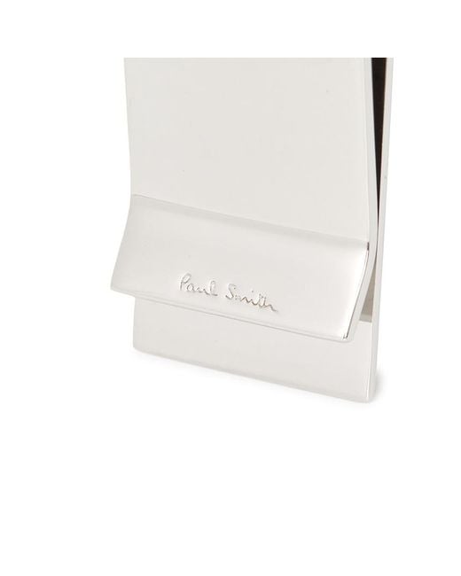 Paul Smith White Striped Logo Embossed Wallet for men