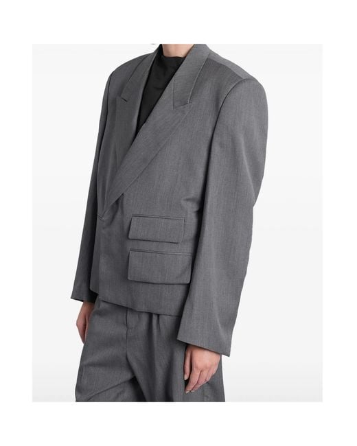 Entire studios Gray Double-Breasted Blazer