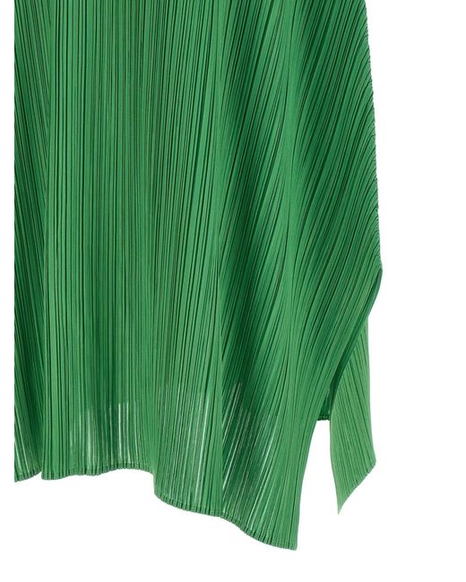 Pleats Please Issey Miyake Green Monthly Colors March Dress