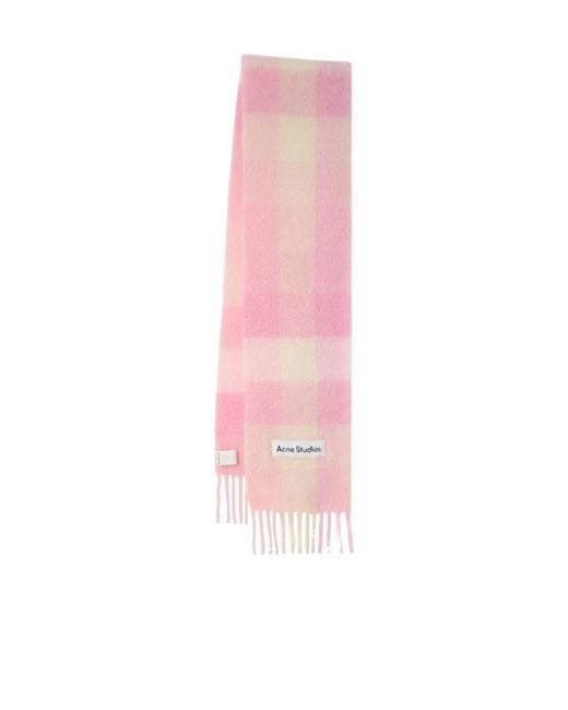 Acne Pink Vally Soft Alpaca Blend Scarf