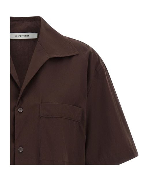 Entire studios Brown Short-Sleeve Pajama Shirt