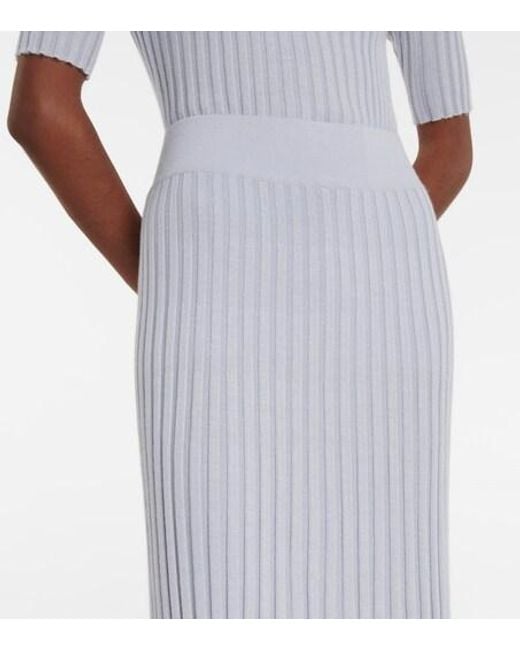 Gabriela Hearst Purple Knitted Midi Skirt