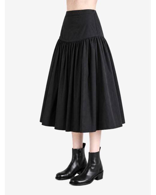 Amomento Black Shirring Culotte Pants