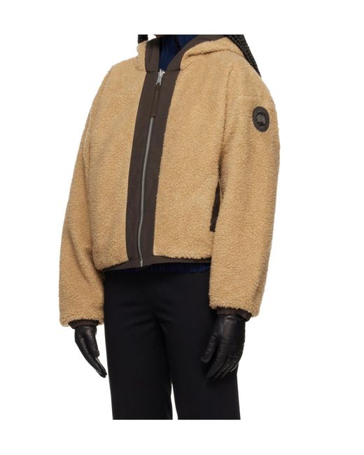Canada Goose Brown Alberni Reversible Fleece Hooded Jacket
