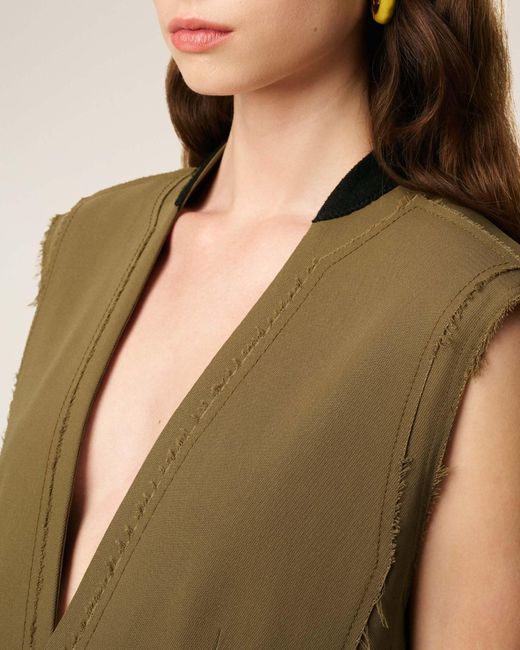 AMI Green Wool Gilet