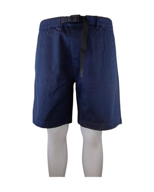 Woolrich Blue Belted Bermuda Shorts for men