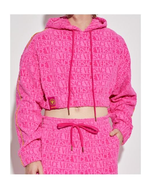 Versace Pink Hoodies for men