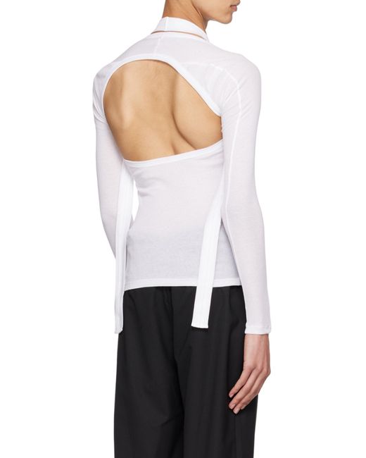 Dion Lee White Modular Open-Back Tank Top for men