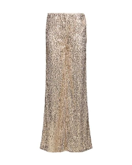 ROTATE BIRGER CHRISTENSEN Natural Nolan Embellished Wide Pants