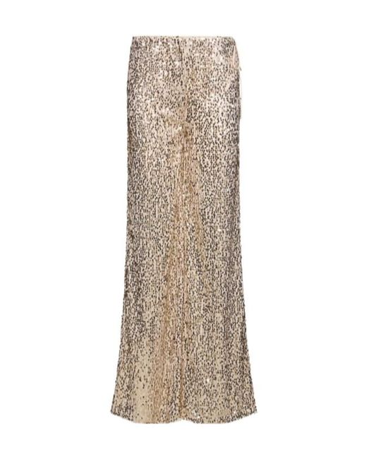 ROTATE BIRGER CHRISTENSEN Natural Nolan Embellished Wide Pants