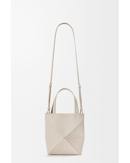 Loewe Natural Mini Puzzle Fold Tote Bag