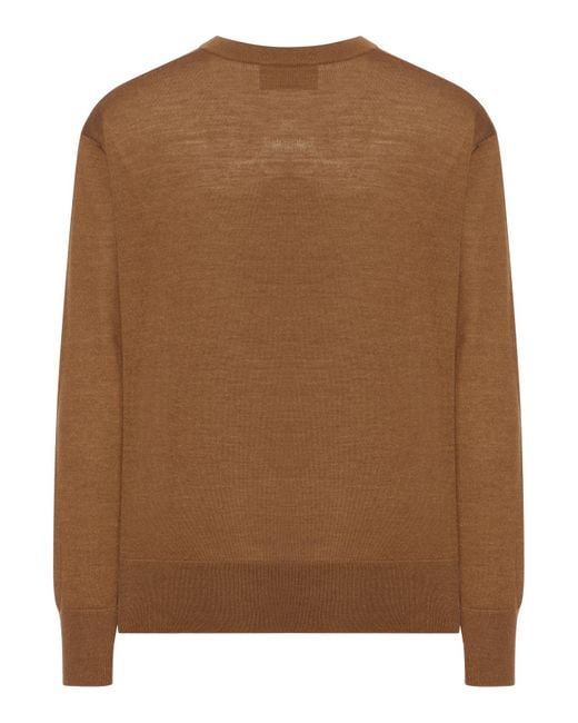 AMI Brown Ami De Coeur Sweater for men