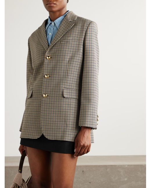 FRAME Brown Houndstooth Suit Jacket