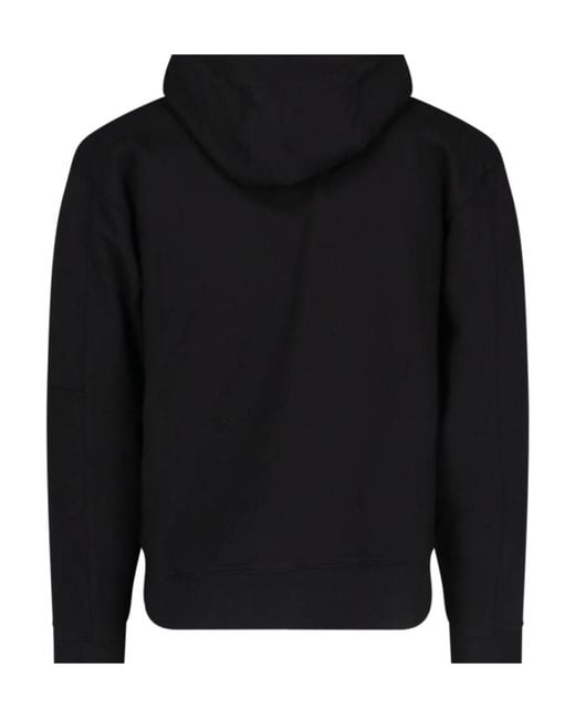 C P Company Black Lens Detailed Drawstring Hoodie for men