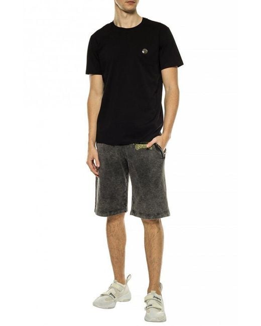 Moschino Black Logo-Print Cotton T-Shirt for men