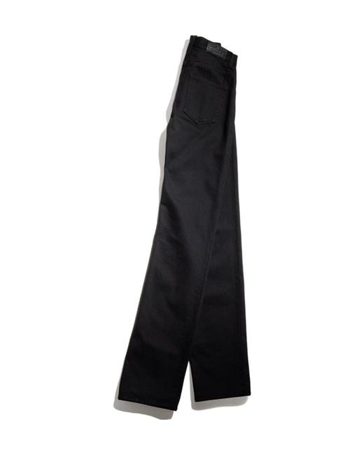 Gucci Black Cotton Denim Pants With Soft Coating