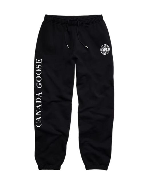 Canada Goose Blue Logo Print Cotton Joggers for men