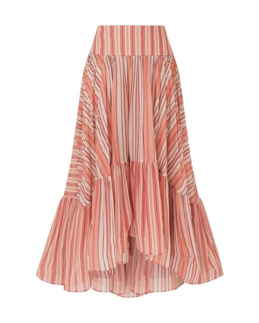 Zimmermann Pink Bohemien Rebellion Midi Skirt