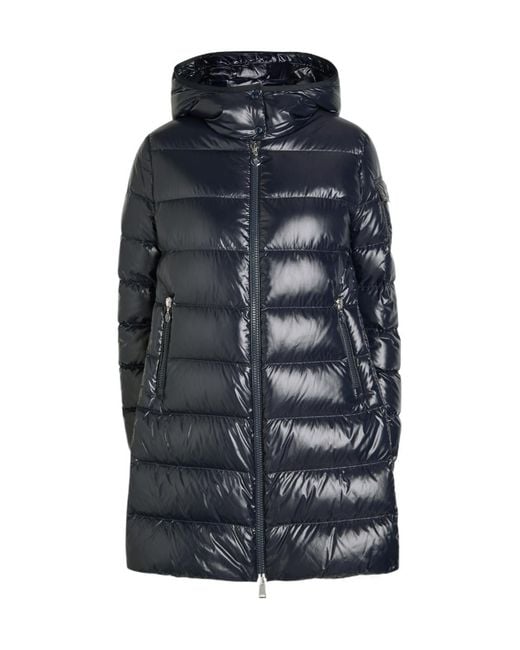 Moncler Blue Logo Quilted Down Jacket