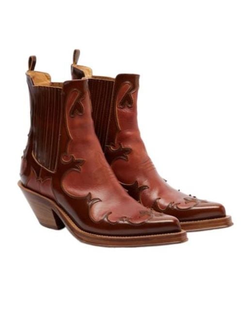 Gabriela Hearst Brown Cassidy Leather Cowboy Boots