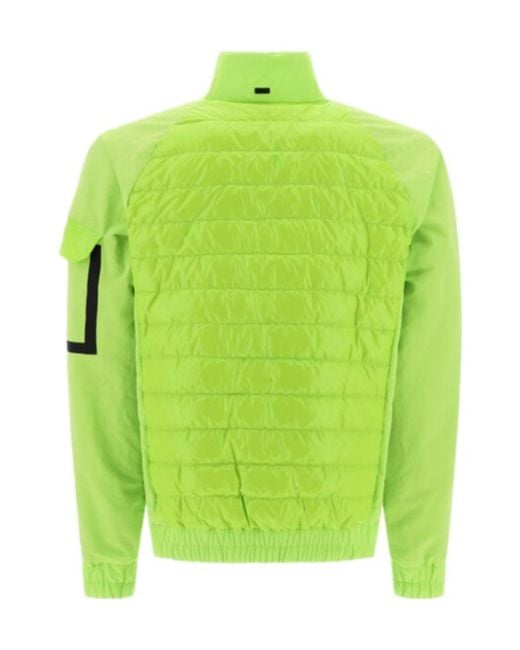 Herno Green Quilted Zip-Up Down Jacket for men