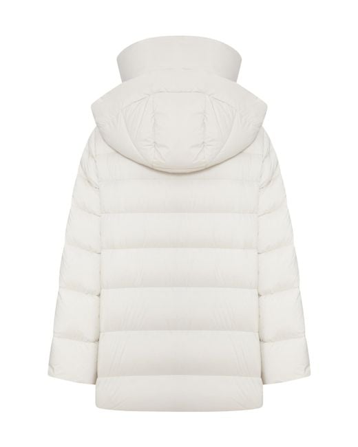 Moorer White Long-Sleeved Padded Jacket