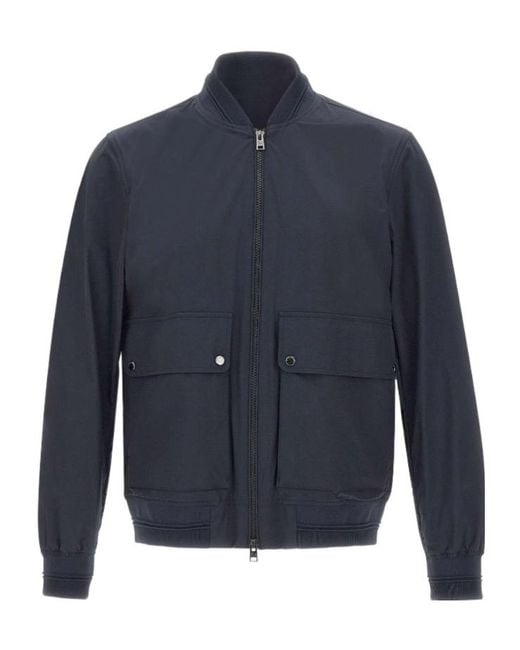 Woolrich Blue Urban Wesley Bomber Jacket for men