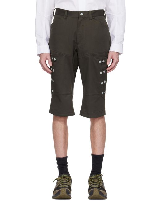 Kiko Kostadinov Black Inex Snap Shorts for men