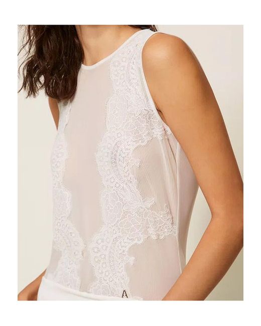 Twinset White Lace Top