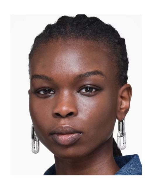 Marc Jacobs White The Pop J-Marc Pavé Drop Earrings
