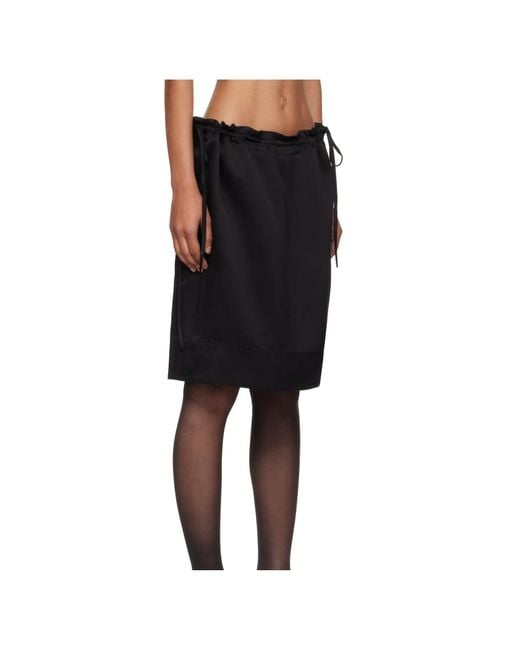 Totême Black Drawstring Mini Skirt