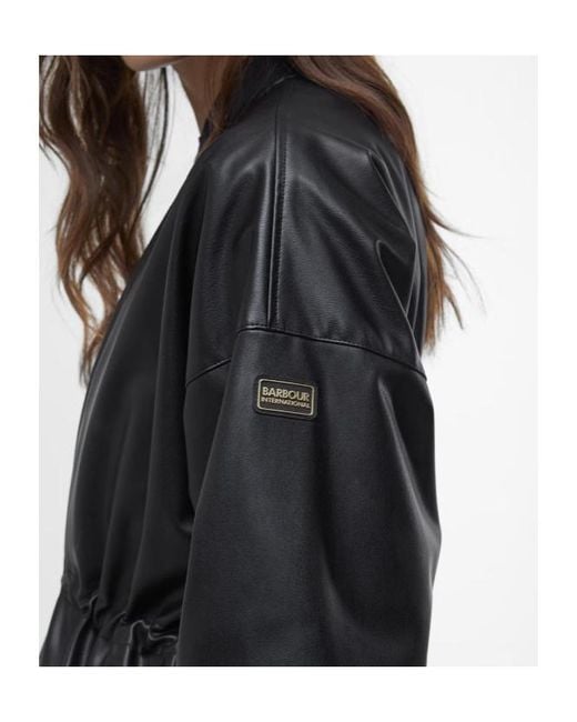 Barbour Black Riley Leather Jacket