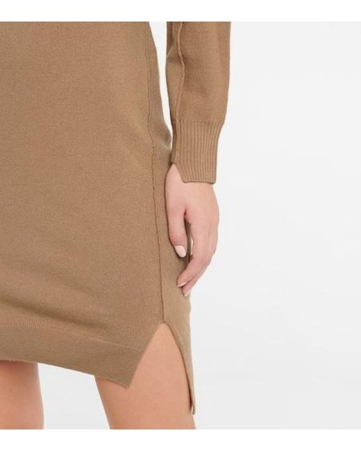 Stella McCartney Brown Forever Stella Wool Sweatshirt Dress